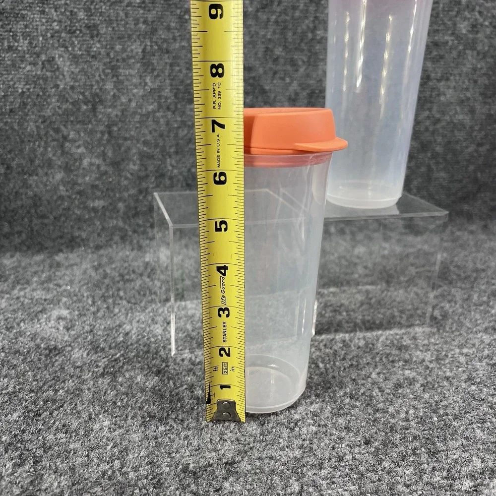 Tupperware 16oz Shaker Cup Orange Coral Flip Top Lid 8415A 8416A 8417A New 2 - Picture 7 of 8